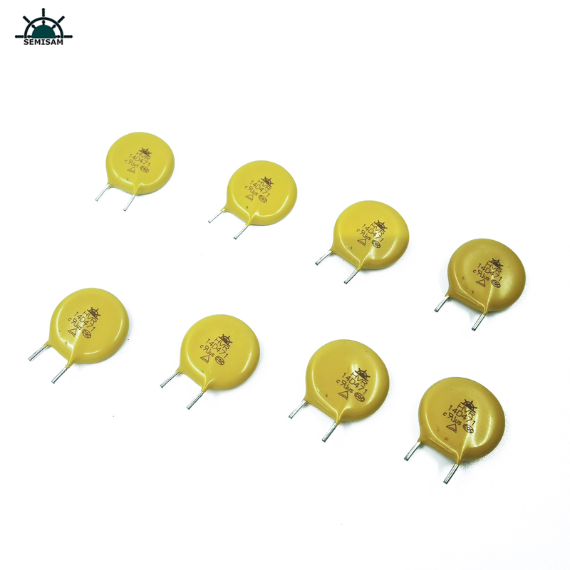 Fabrikant Kina eksisterede produkter, gul skåret kort kink MOV Modstand14mm 14D471 470V VARISTOR MOV