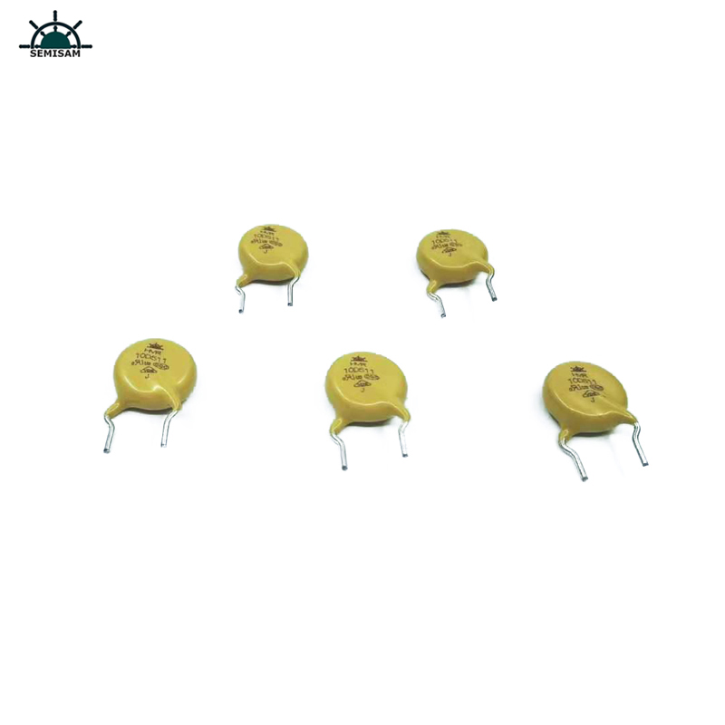 Kina Original Producent Passive Elektronik Komponenter, Gul MOV 10MM HVR10D511K ZINC OXIDE VARANTOR